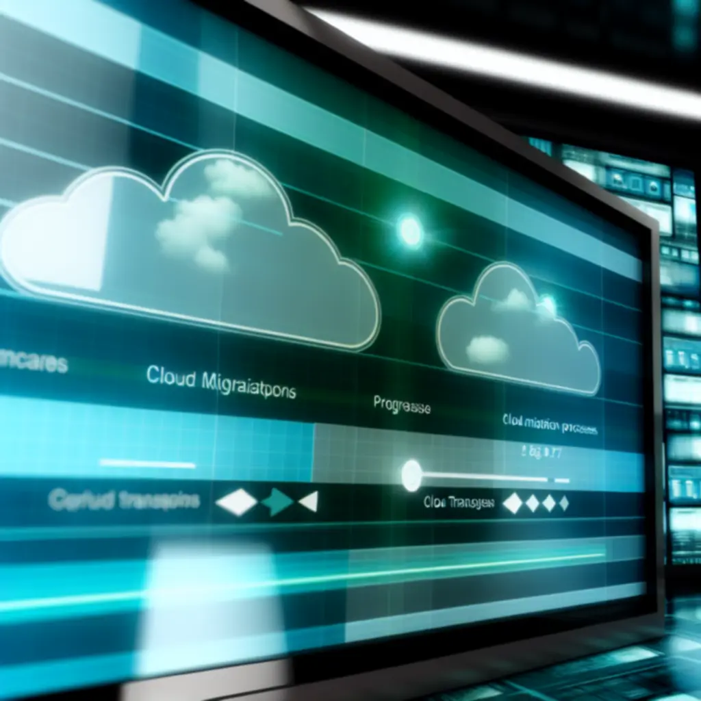 Cloud management dashboard with performance and usage analytics.