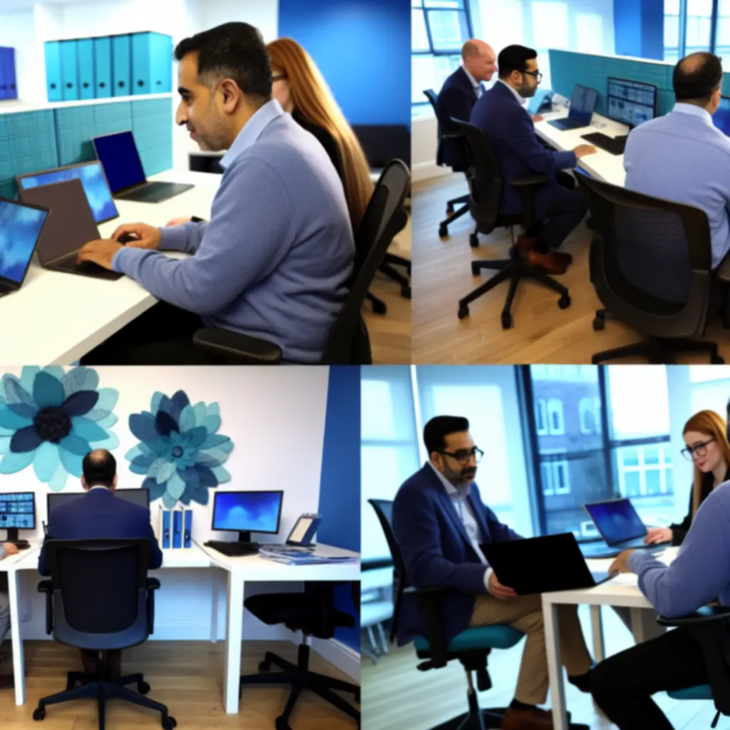 Consultants collaborating with a client team
