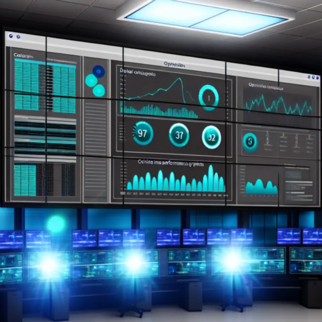 Dashboard showing IT infrastructure performance analytics and optimisation impact